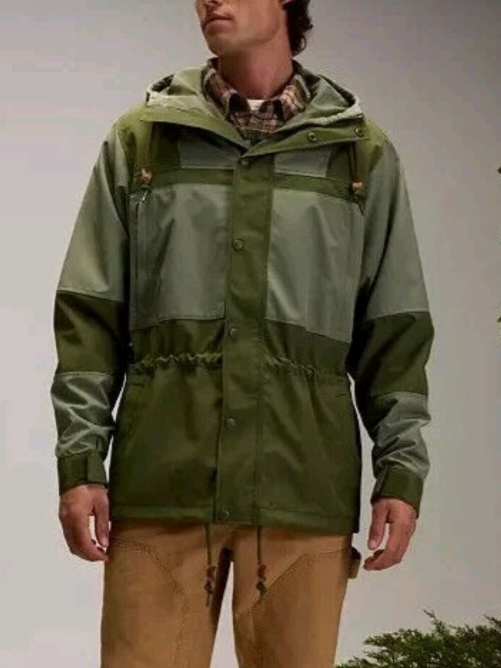 Alpine Design Two-Tone Olive Green Hooded Jacket